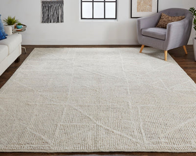 product image for Rheed Solid Color Ivory/Beige Rug 6 95