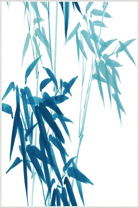 media image for turquoise bamboo ii glass frame wall art 3 292