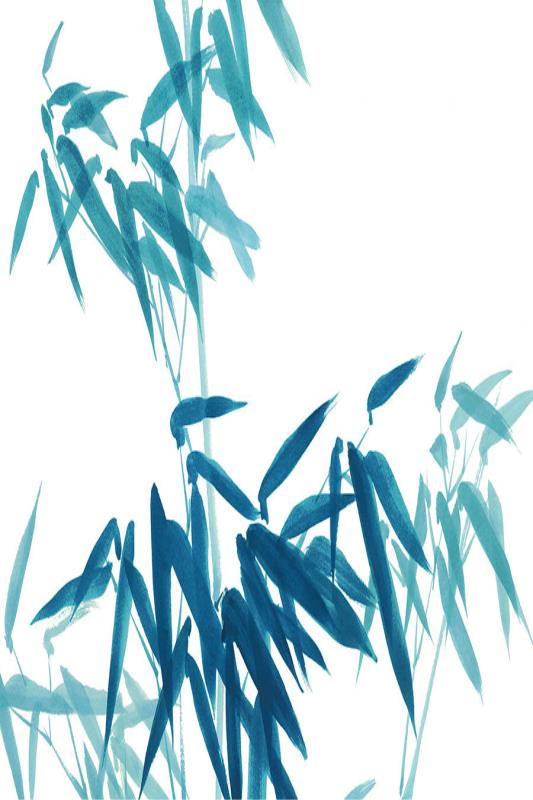 media image for turquoise bamboo i glass frame wall art 4 24
