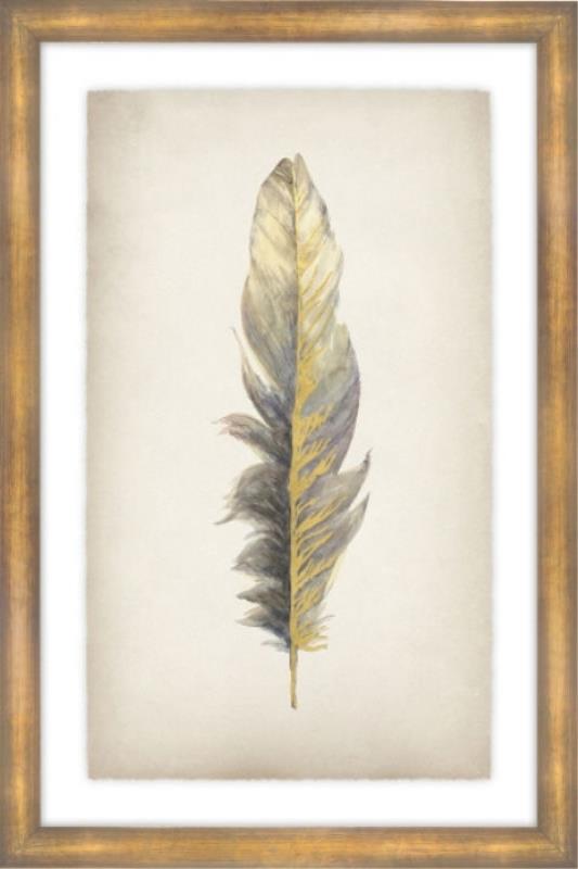 media image for gilded feathers ii by bd art gallery lba 52bu0102 bu fr4106 4 274