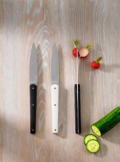 product image for Mirror Mirage Gift Box Set of 6 Steak Knives in Anthracite by Degrenne Paris 61