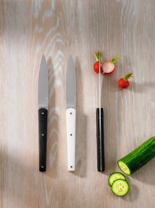 media image for Mirror Mirage Gift Box Set of 6 Steak Knives in Anthracite by Degrenne Paris 270
