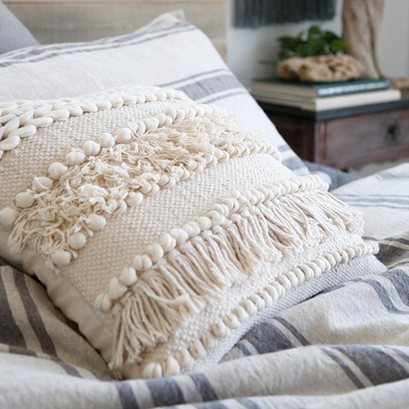 media image for Iman Hand Woven Pillow in Ivory 233