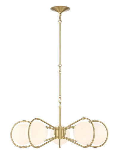 product image of Gio 5 Light Modern Brass Statement Chandelier By Lumanity 1 512