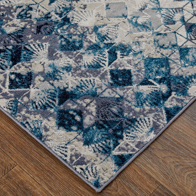 product image for Armada Art Deco Blue / Navy Blue Rug 4 52