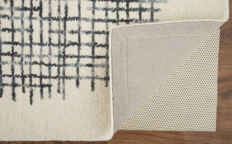 media image for Carrick Hand-Tufted Crosshatch Ivory/Graphite Gray Rug 5 21