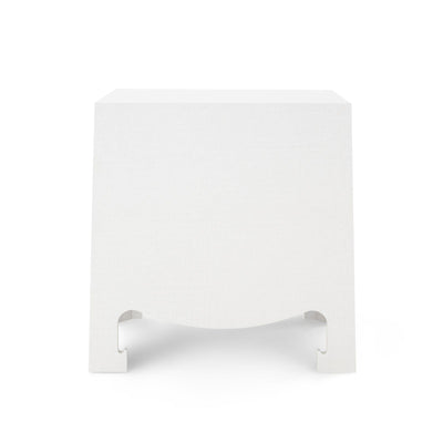 product image for Jacqui 3-Drawer Side Table in White Grasscloth 43