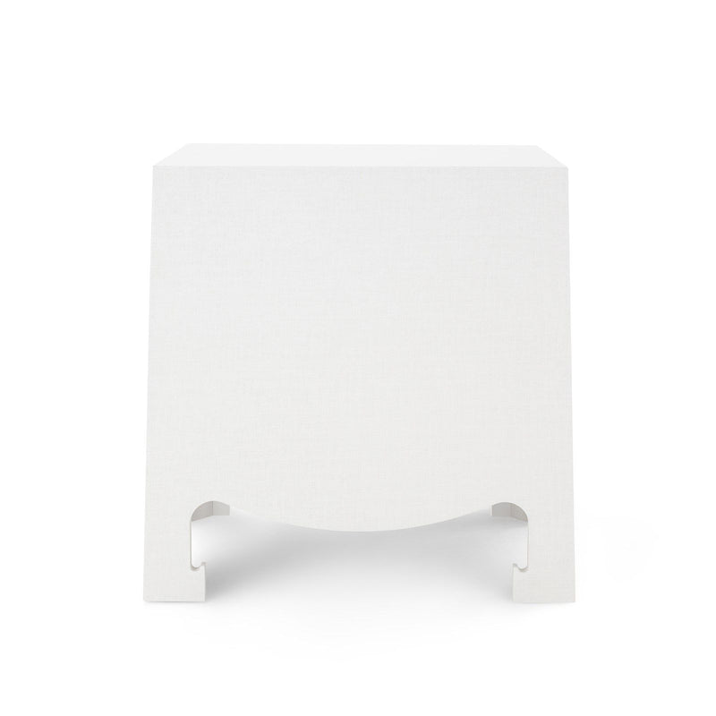 media image for Jacqui 3-Drawer Side Table in White Grasscloth 299