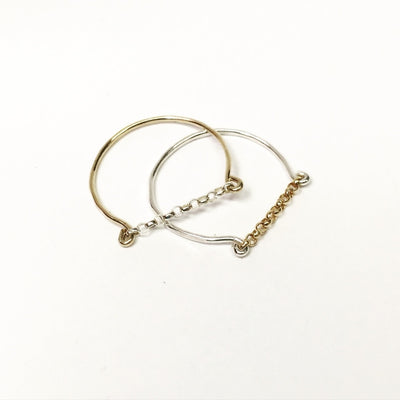 product image for jenna delicate stacking chain ring design by agapantha 2 70