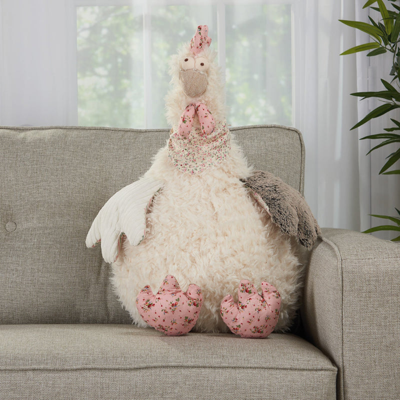 media image for Plush Lines Handcrafted Rooster Kids Ivory Plush Animal 21