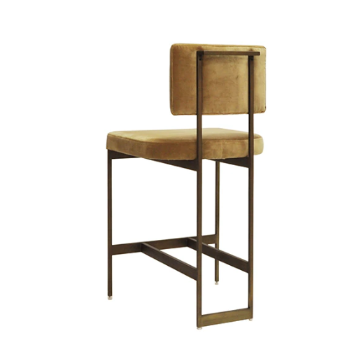 media image for modern counter stool with bronze base in various colors 2 244