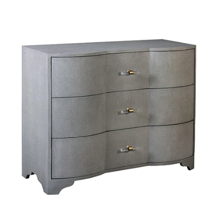 media image for three drawer chest with acrylic hardware in various colors 7 22