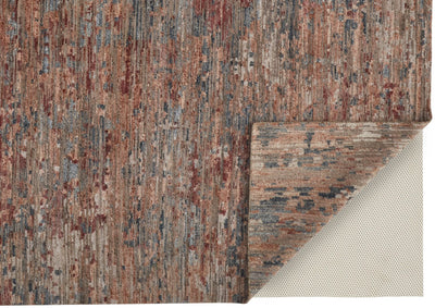 product image for Clarkson Hand-Knotted Distressed Copper/Blue Rug 5 62