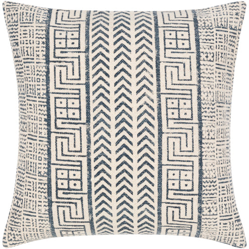 Shop Janya Ivory & Blue Pillow | Burke Decor