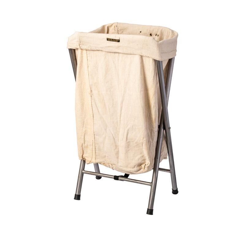 media image for vintage folding laundry hamper off white design by puebco 3 213