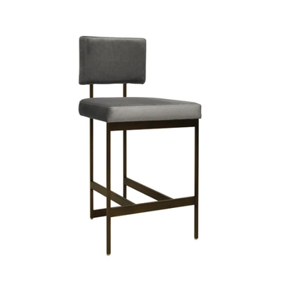 product image for modern counter stool with bronze base in various colors 3 7