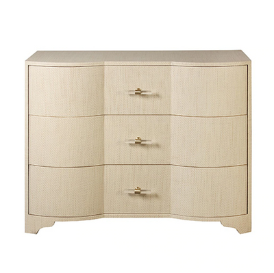 product image for three drawer chest with acrylic hardware in various colors 9 23