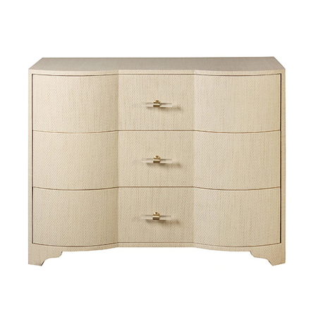 media image for three drawer chest with acrylic hardware in various colors 9 21