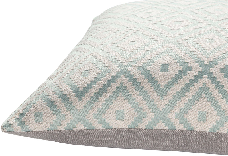 media image for Kanga KGA-003 Jacquard Square Pillow in Mint & Cream by Surya 287