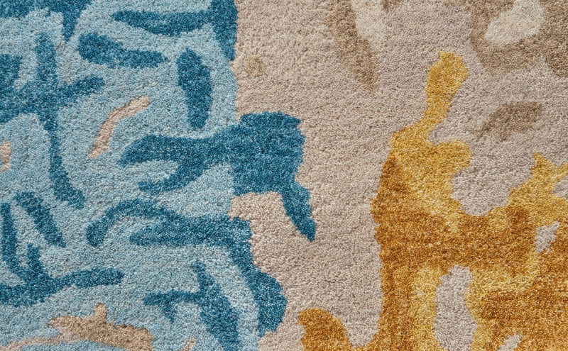 media image for Calista Hand-Tufted Abstract Sunny Yellow/Sky Blue Rug 2 242
