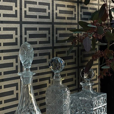 product image for Kikko Trellis Wallpaper in gray from the Metropolis Collection by Osborne & Little 16