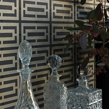 media image for Kikko Trellis Wallpaper in gray from the Metropolis Collection by Osborne & Little 274