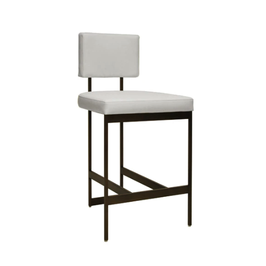 media image for modern counter stool with bronze base in various colors 4 293