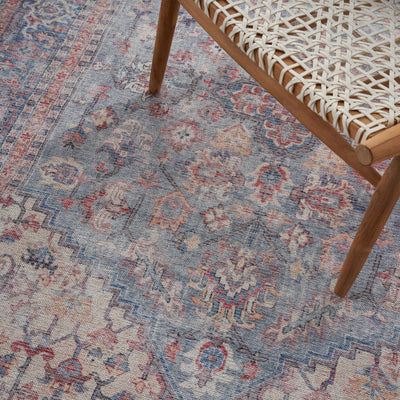 product image for Nicole Curtis Machine Washable Series Blue Multi Vintage Rug By Nicole Curtis Nsn 099446164667 7 18