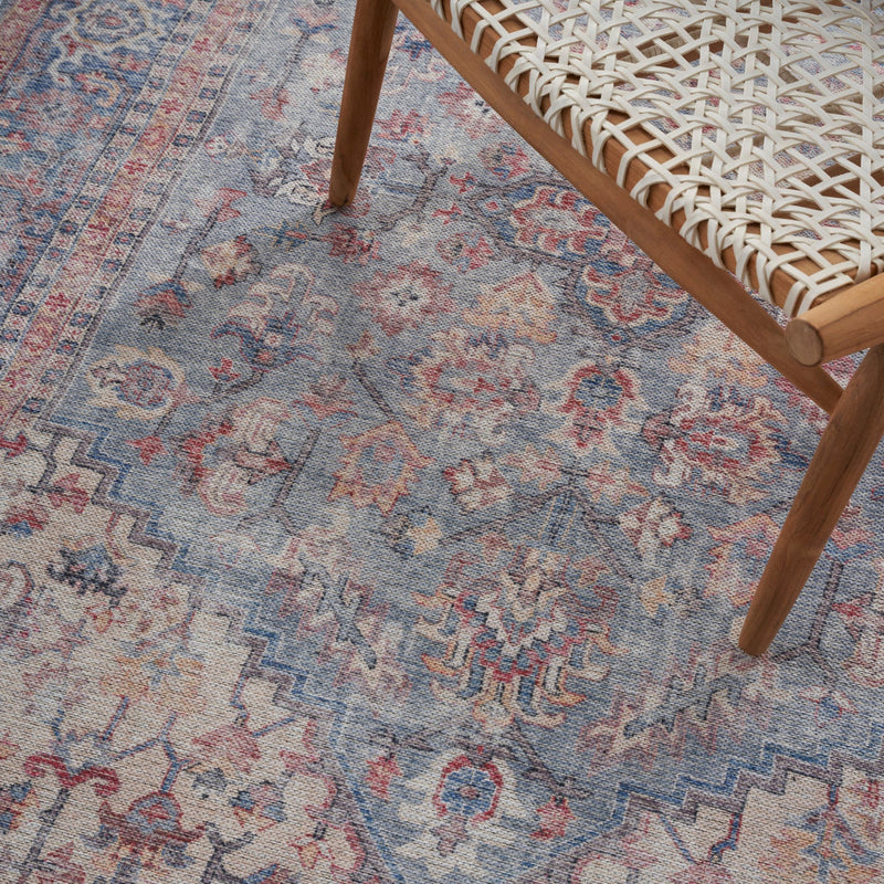 media image for Nicole Curtis Machine Washable Series Blue Multi Vintage Rug By Nicole Curtis Nsn 099446164667 7 27
