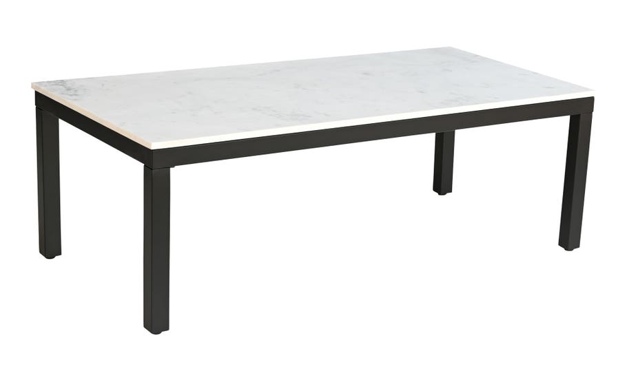 Shop Parson White Marble Coffee Table Burke Decor