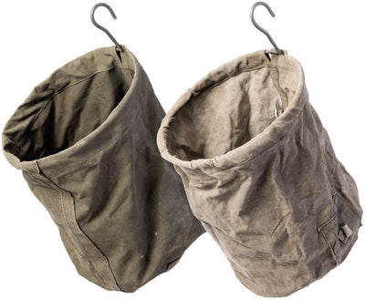 product image for large vintage tent fabric hook basket design by puebco 5 99