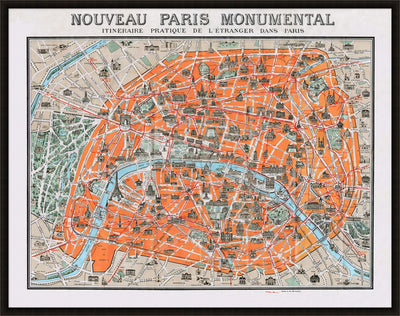 product image of Monumental Map of Paris Wall Art design by Lillian August 558