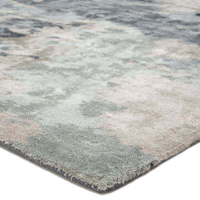 product image for Glacier Handmade Abstract Gray & Dark Blue Area Rug 1