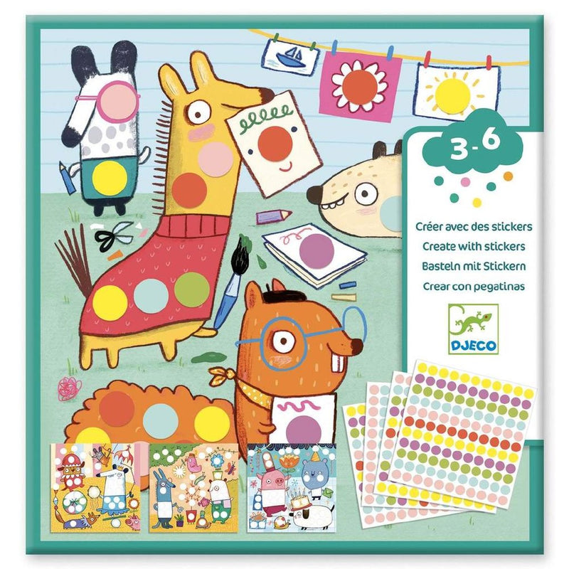 media image for coloured dots toddler sticker collage activity 1 222