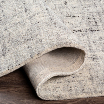 product image for Lucca Wool Light Gray Rug Fold Image 3