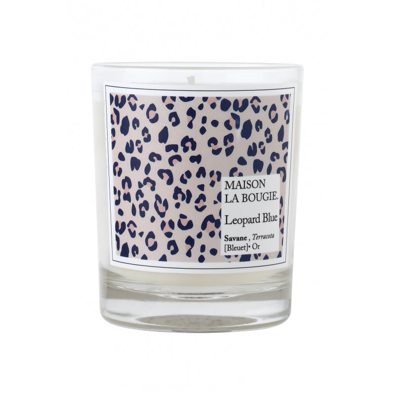 media image for leopard blue scented candle 1 254