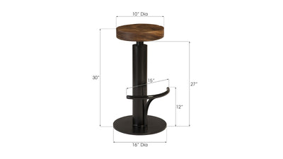 product image for Black Iron Swivel Seat Bar Stool By Phillips Collection Pc Th94610 3 69