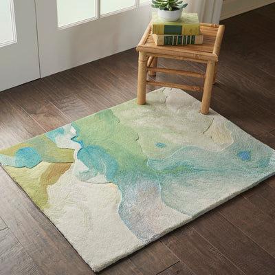 product image for Nourison Home Prismatic Seafoam Modern Rug By Nourison Nsn 099446471079 7 68