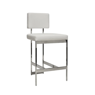 product image for modern counter stool with nickel base in various colors 4 18