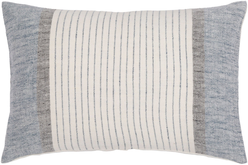 media image for linen stripe buttoned pillow kit by surya lnb004 1320d 3 23