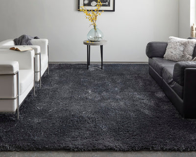 product image for loman solid color classic black charcoal rug by bd fine drnr39k0blkchlh00 7 14