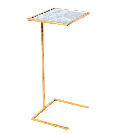 product image of cigar table in gold leaf with antique mirror top 1 535