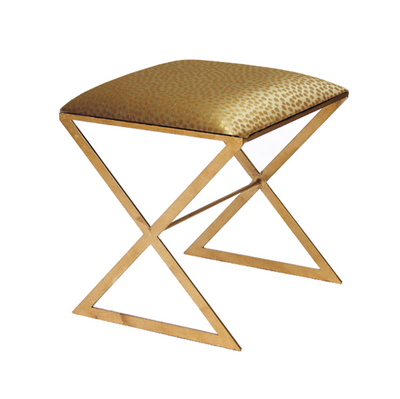product image of x side stool with gold leaf base in various colors 1 574
