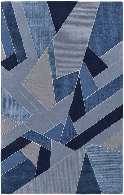 product image for Cutlor Hand Tufted Mosaic Navy Blue/Opal Gray Rug 1 22