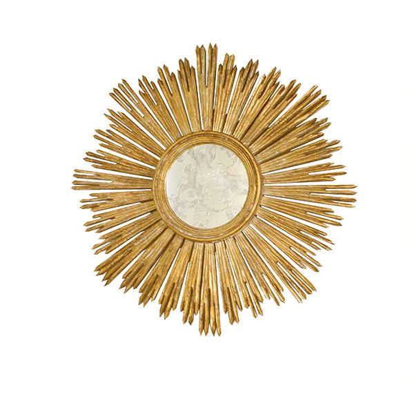 media image for margeaux handcarved gold leaf starburst mirror design by bd studio 1 289