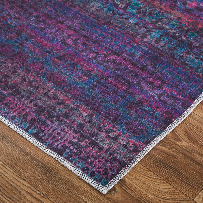 media image for Welch Striated Black / Purple Rug 4 262