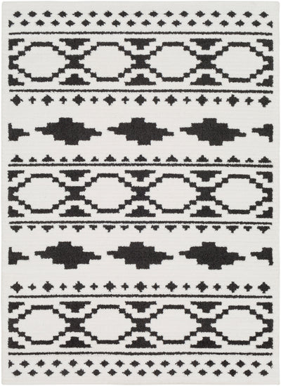 product image for moroccan shag rug in white black design by surya 1 33