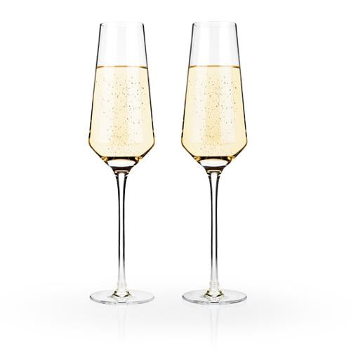 media image for angled crystal champagne flutes 2 235