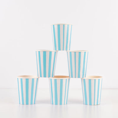 product image for blue stripe partyware by meri meri mm 224487 2 43