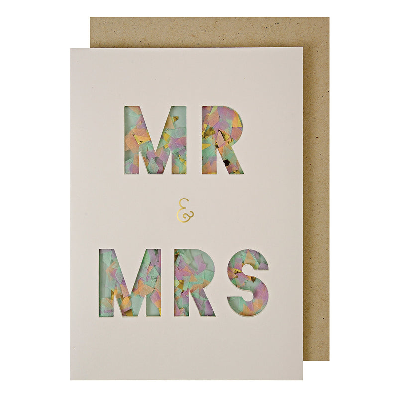 media image for mr mrs confetti shaker wedding card by meri meri mm 132553 1 285